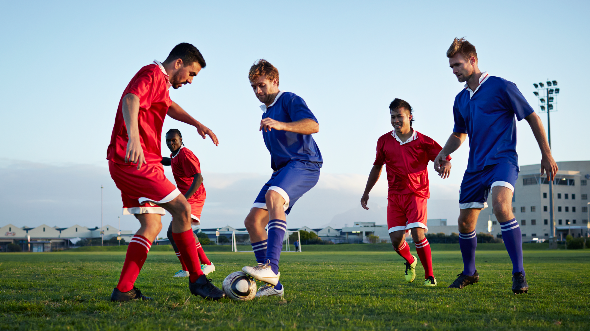 playing football