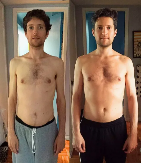 Man before and after weight loss.