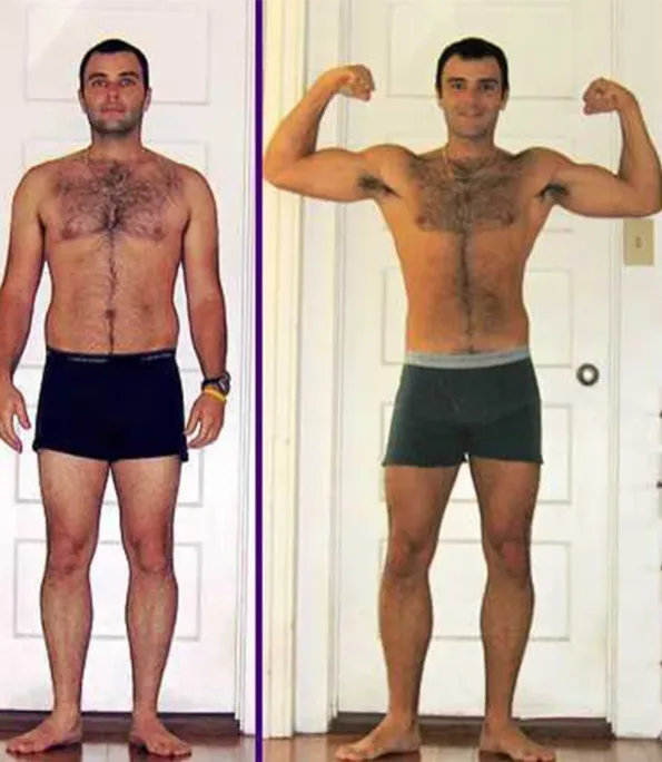 Man before and after weight loss.