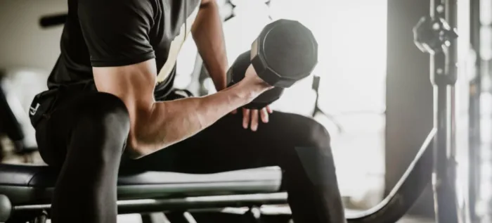 biceps workout at gym