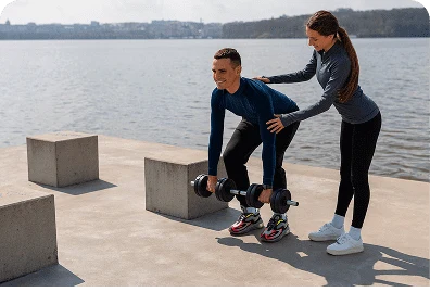 Performing exercises